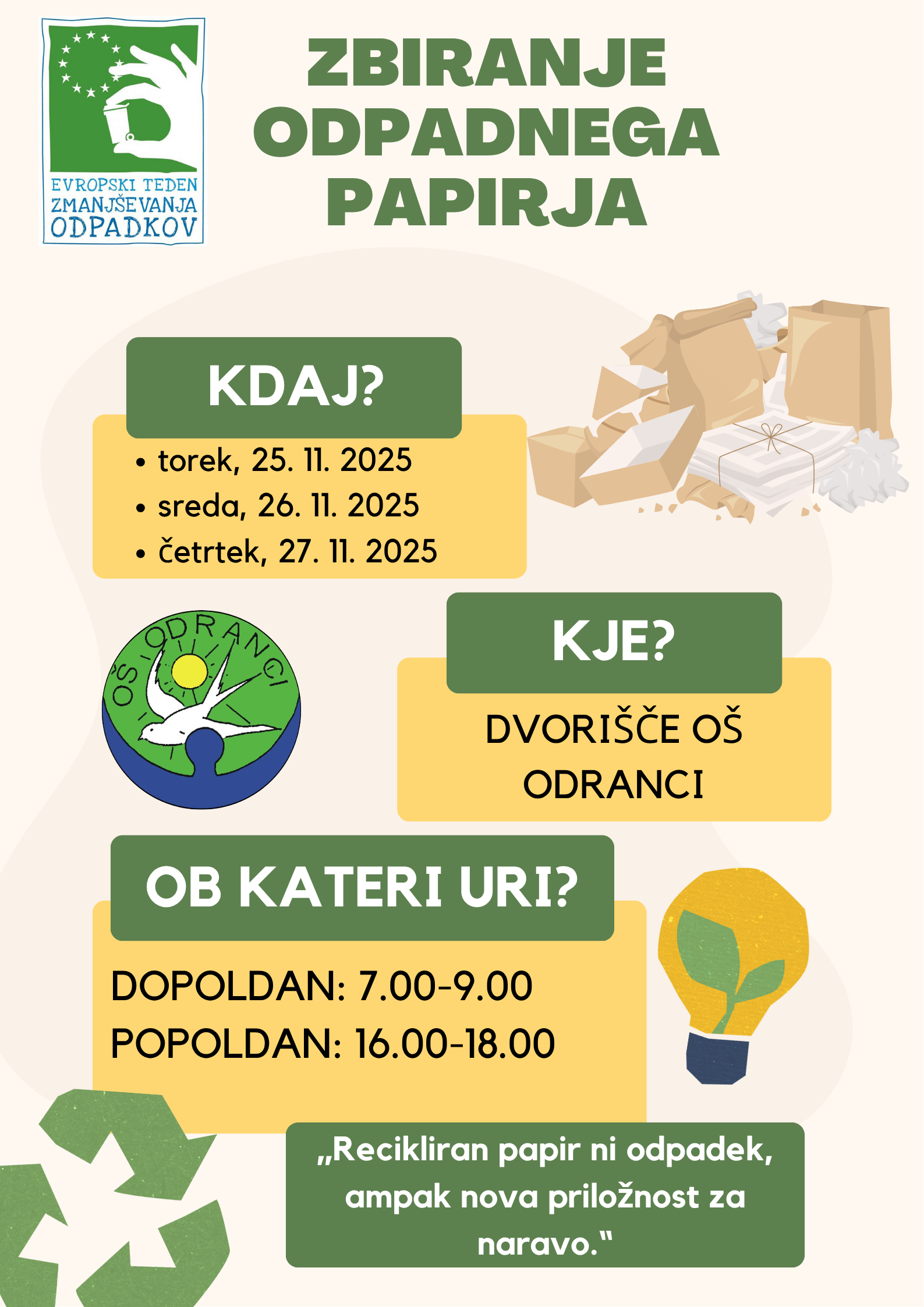 Plakat - jesenska akcija